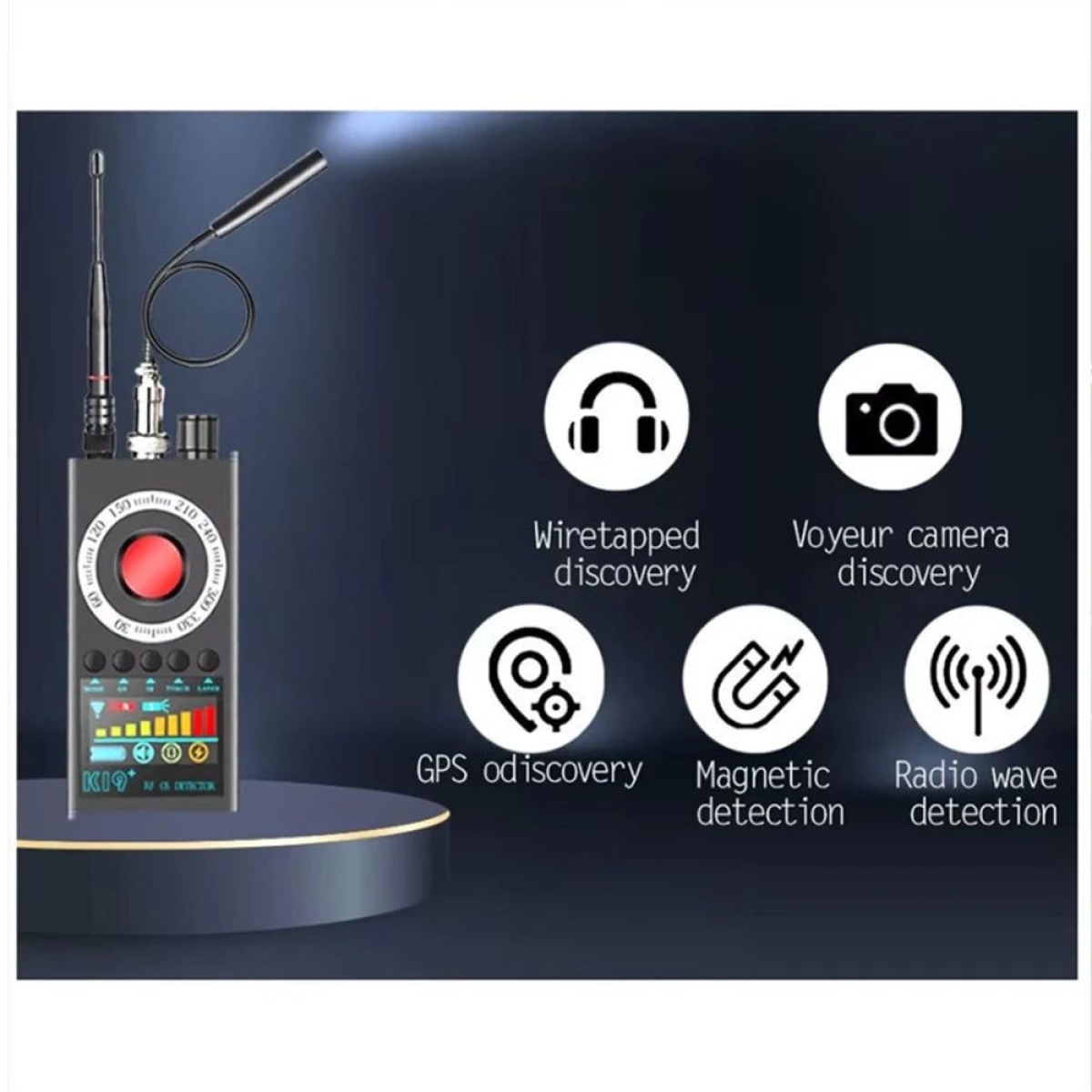 Ανιχνευτής Κρυφών Καμερών & GPS Tracker K19+ 1.2-5.8G