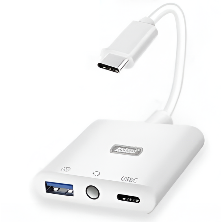 Αντάπτορας USB-C 3 σε 1 με USB, USB-C & AUX 3.5mm Andowl Q-US1