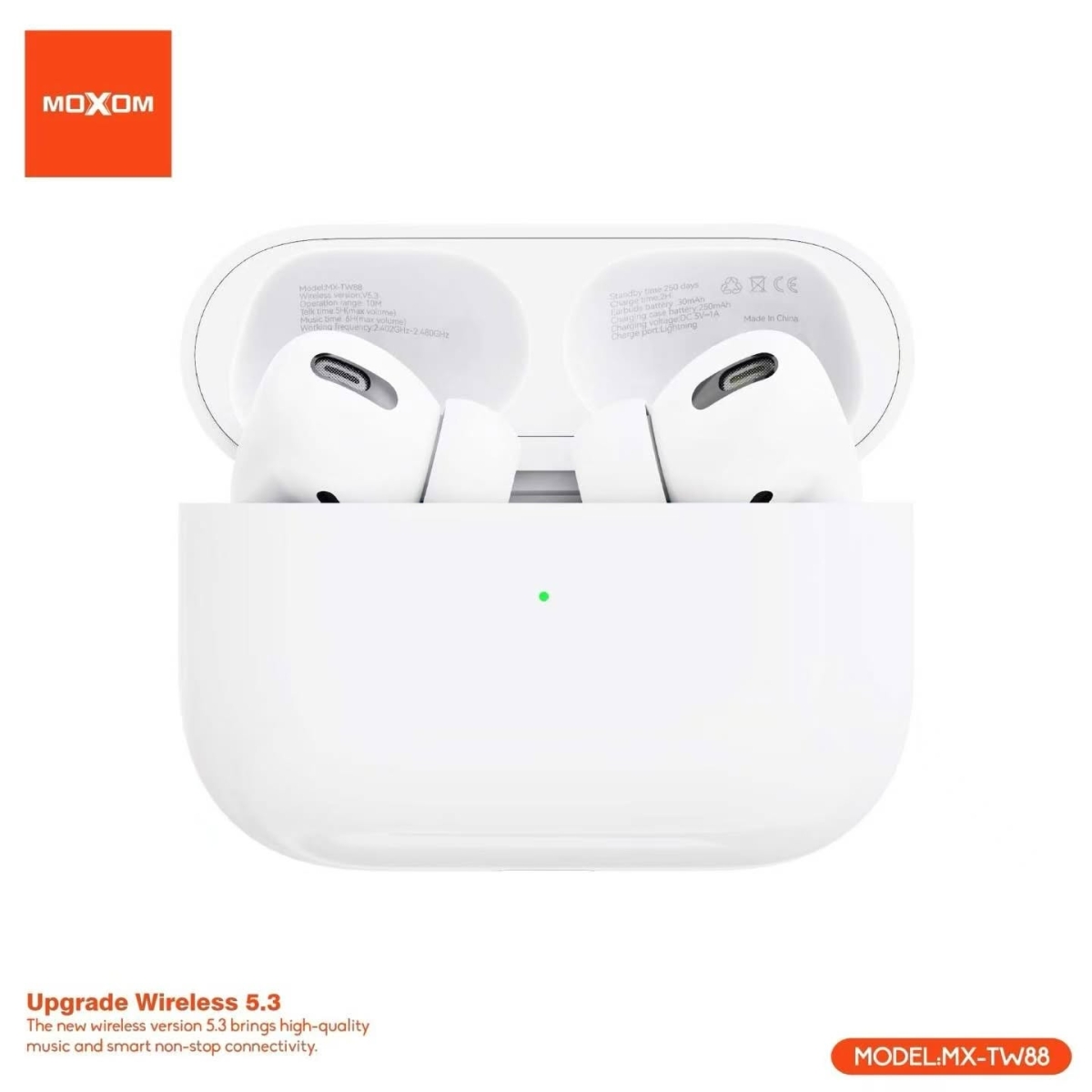 Ασύρματα Ακουστικά Bluetooth 5.3 In-Ear με Θήκη Φόρτισης Moxom MX-TW88 Air3 - Image 7