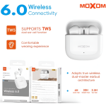 Ασύρματα Ακουστικά Bluetooth 6.0 TWS Dual-Ear Call Moxom MX-TW99 - Image 2
