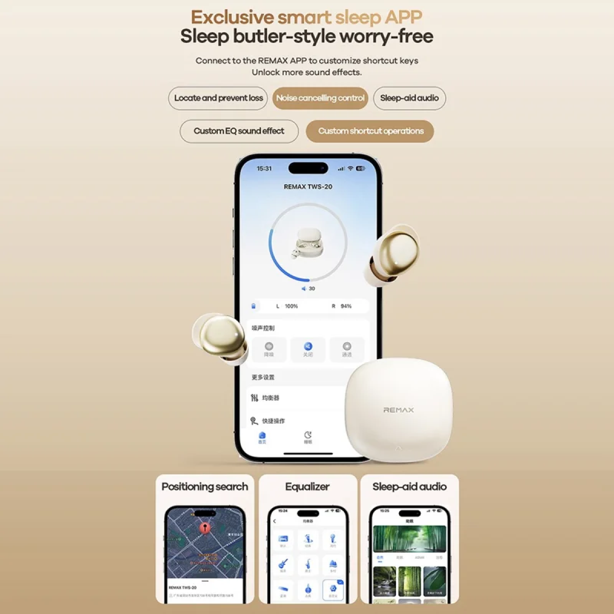 Ασύρματα Ακουστικά Bluetooth 6.0 TWS με ANC & Transparency Mode REMAX TWS-20 - Image 4