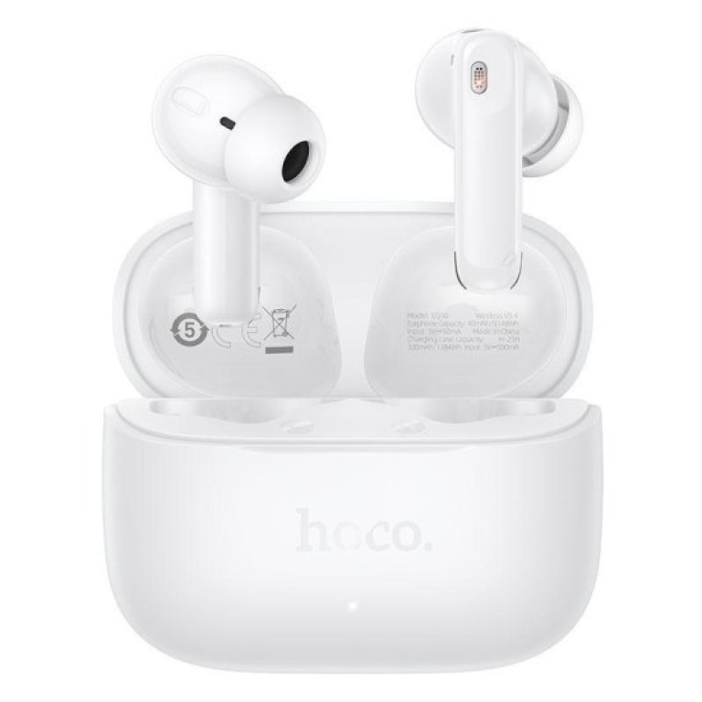 Ασύρματα Ακουστικά Bluetooth In-Ear TWS με Θήκη Φόρτισης Λευκά Hoco EQ30