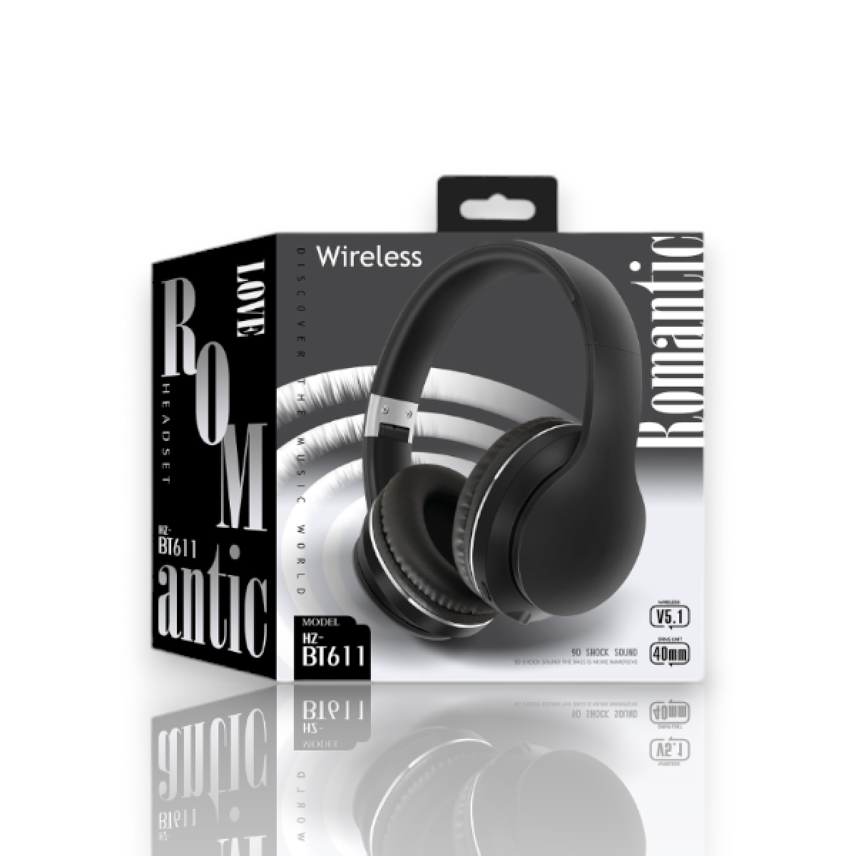 Ασύρματα Bluetooth Ακουστικά Stereo Αναδιπλούμενα HZ-BT611 - Image 2