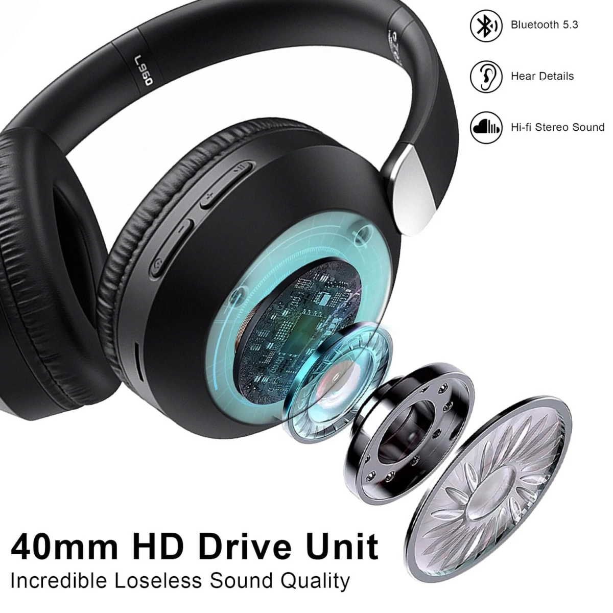 Ασύρματα Bluetooth Over Ear Ακουστικά L960 - Image 15