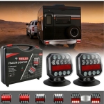 Ασύρματα Μαγνητικά Led Φώτα Trailer 12-24V IP67 Επαναφορτιζόμενα Usb-C