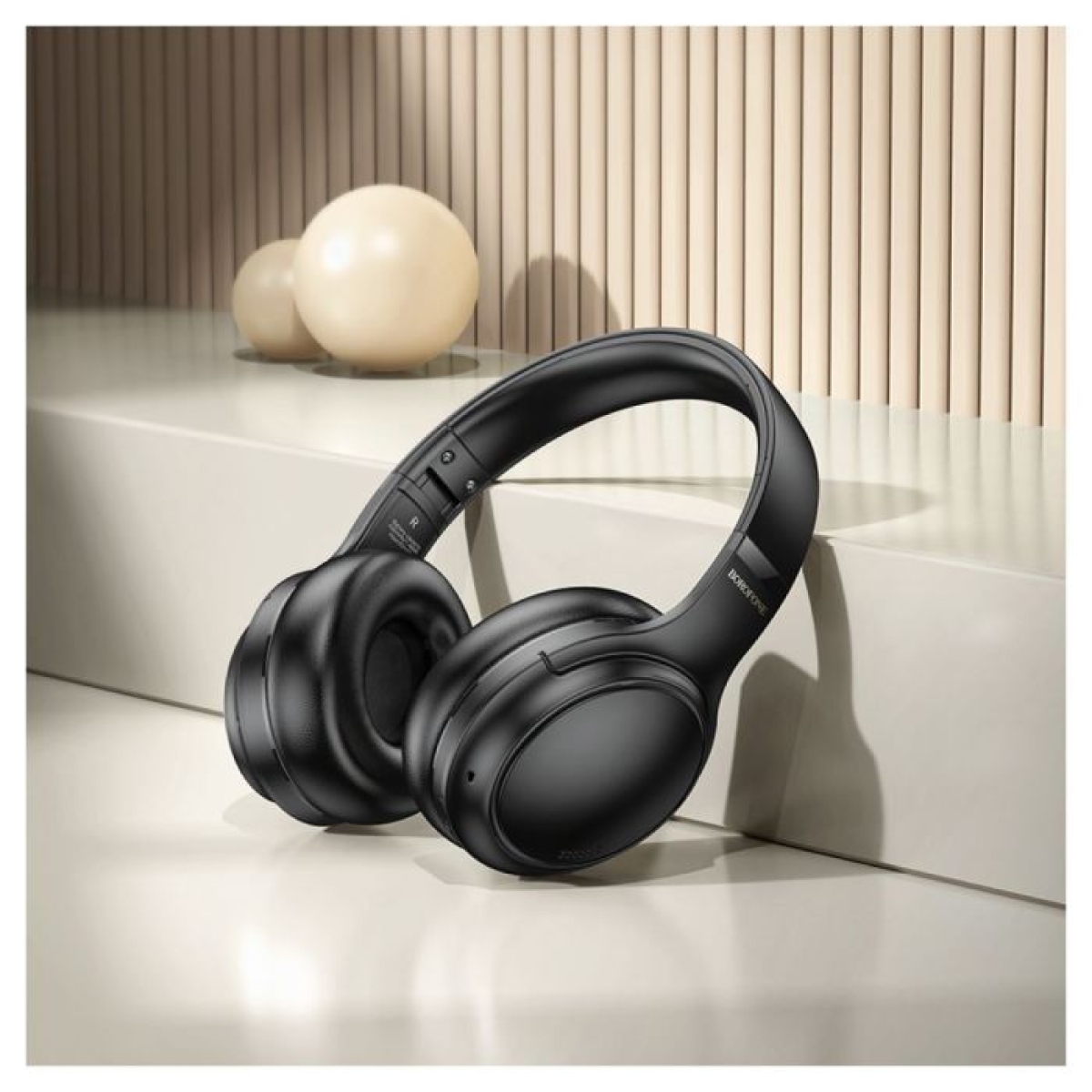 Ασύρματα Over Ear Ακουστικά Bluetooth 5.4 Μαύρα Borofone BO29 Fascinador - Image 4