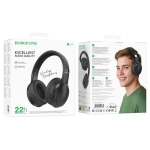 Ασύρματα Over Ear Ακουστικά Bluetooth 5.4 Μαύρα Borofone BO29 Fascinador - Image 3