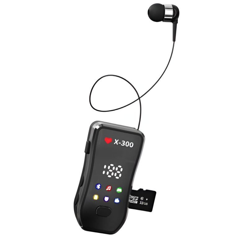 Ασύρματο Bluetooth Ακουστικό Clip-On με LED Οθόνη & TF Card X-300