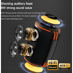 Ασύρματο Bluetooth Ηχείο 8W με Super Bass, RGB Φωτισμό & 360° Ήχο BASS-20