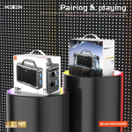 Ασύρματο Φορητό Ηχείο Bluetooth 5.3 120W με 2 Μικρόφωνα & RGB Moxom MX-SK89 - Image 4