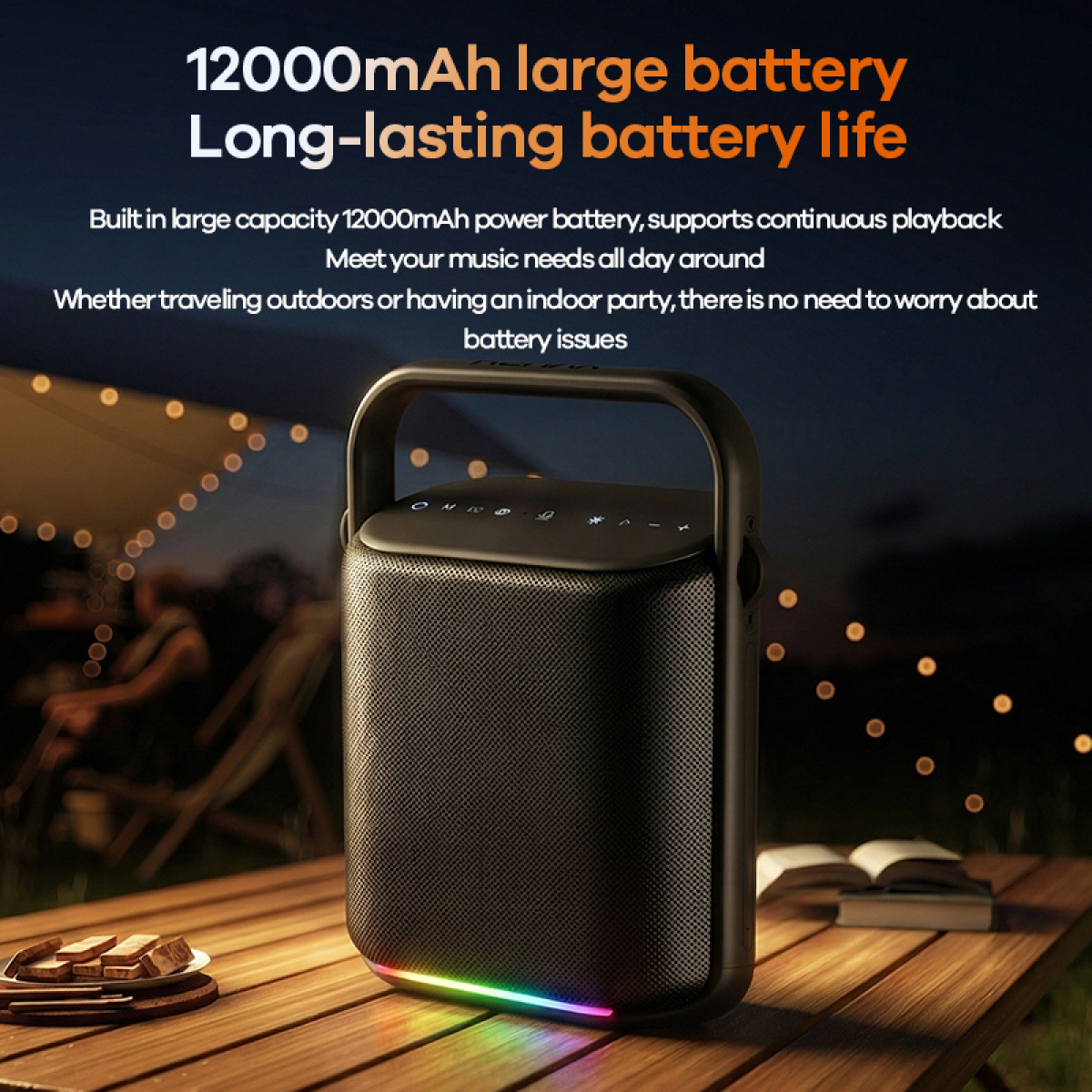 Ασύρματο Ηχείο Bluetooth 120W με Μικρόφωνο, RGB Φωτισμό & IPX4 Remax RB-MB23 - Image 4