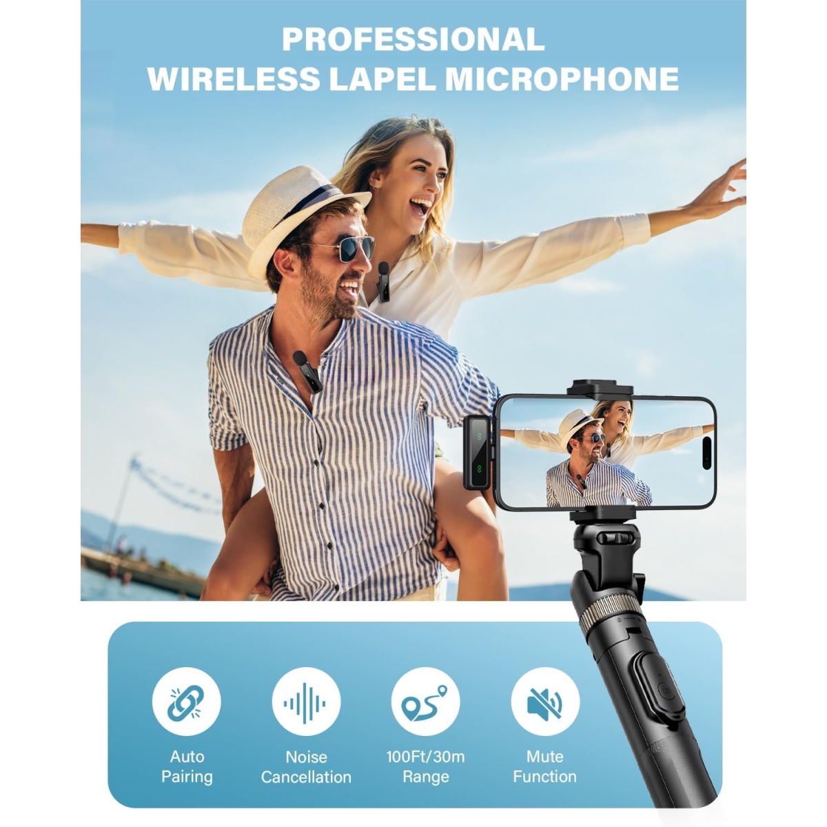 Ασύρματο Μικρόφωνο Πέτου USB Type-C με Δέκτη Plug & Play και ENC Noise Cancellation OTU AI501-C - Image 4