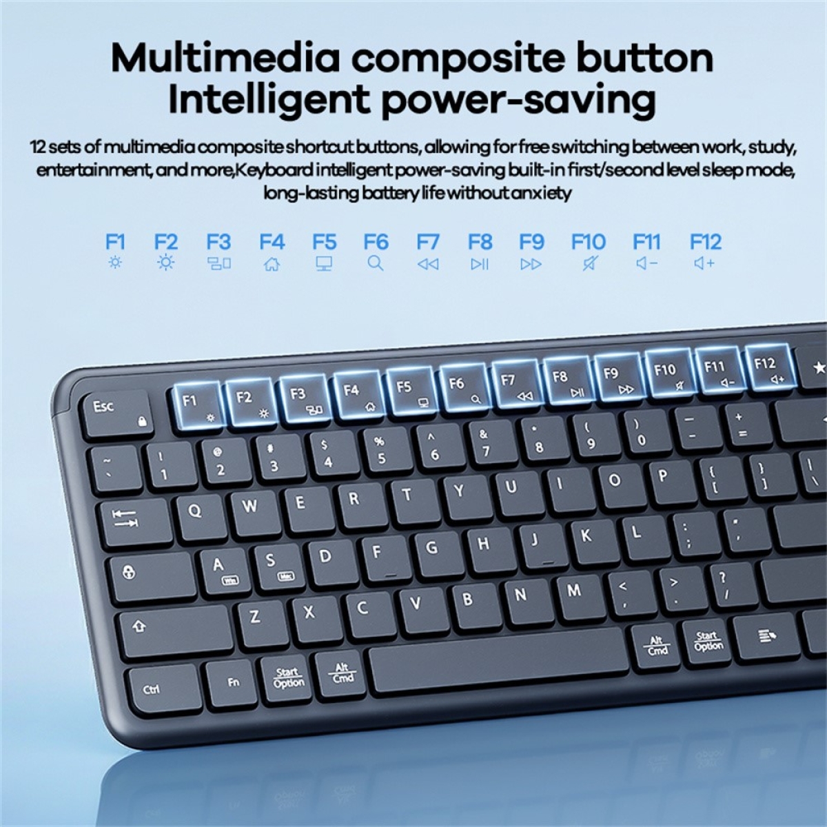 Ασύρματο Σετ Πληκτρολόγιο & Ποντίκι Bluetooth / 2.4G 1600 DPI Remax BT-07 - Image 4