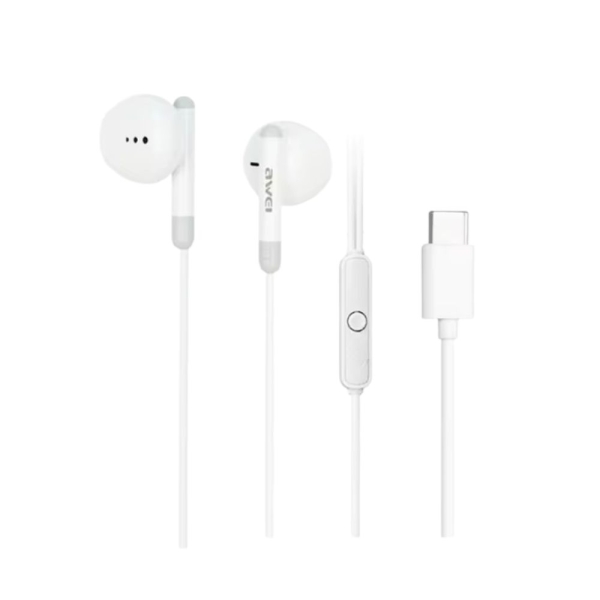 Awei PC-6T Ενσύρματα Ακουστικά USB-C με Μικρόφωνο