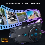 Bluetooth Ακουστικό Κράνους Μηχανής Q27 με Κάμερα 720P