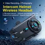 Bluetooth Ακουστικό Κράνους Μηχανής Q27 με Κάμερα 720P