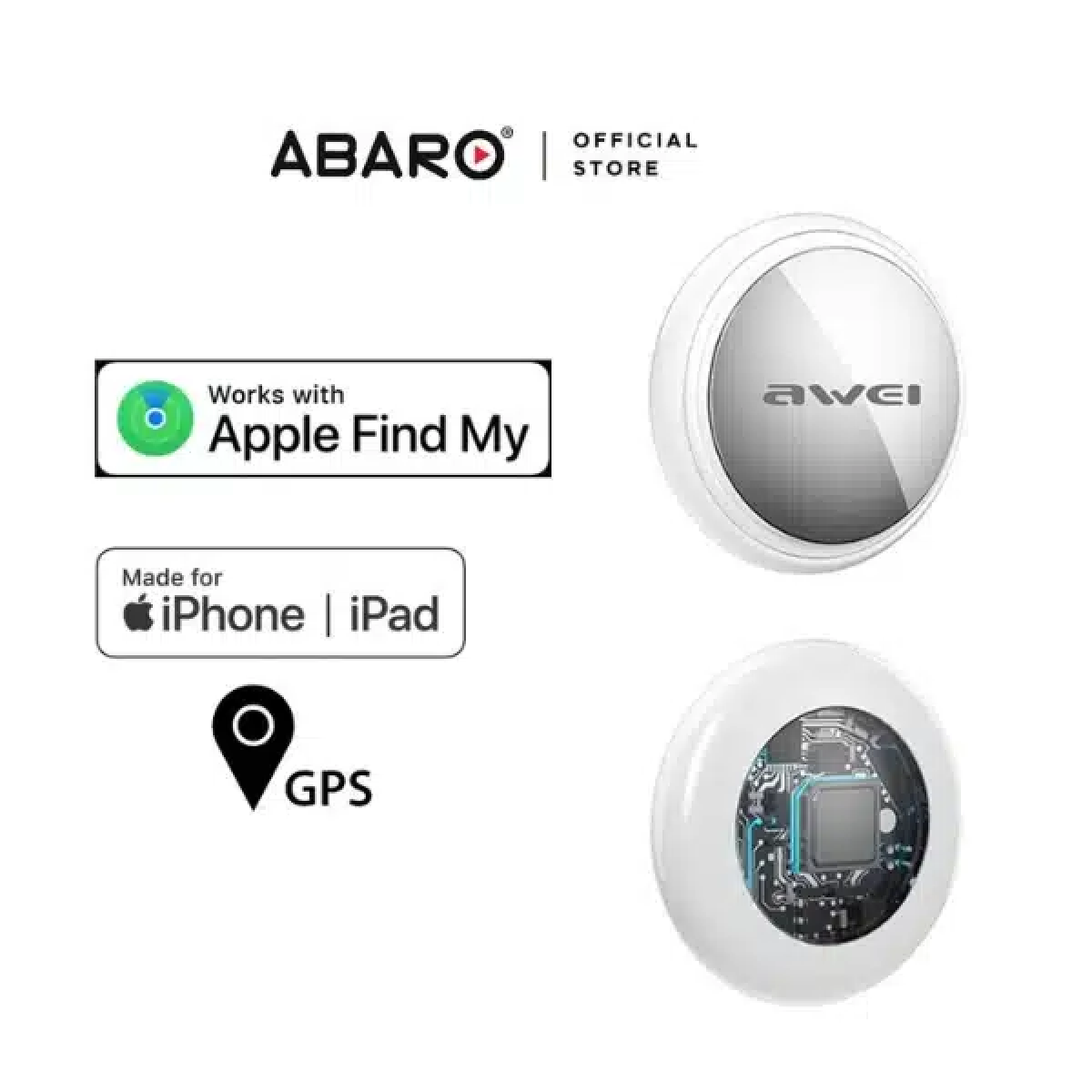 Bluetooth Tracker Eντοπισμού Συμβατό Με Apple Find My & Μπαταρία CR2032 Awei P50 - Image 3