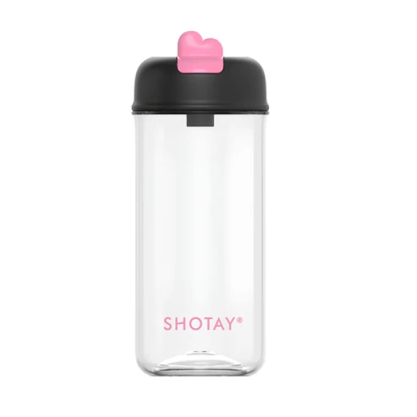 Μπουκάλι Νερού Tritan 450ml με Καλαμάκι και Καρδιά SHOTAY ST-7156