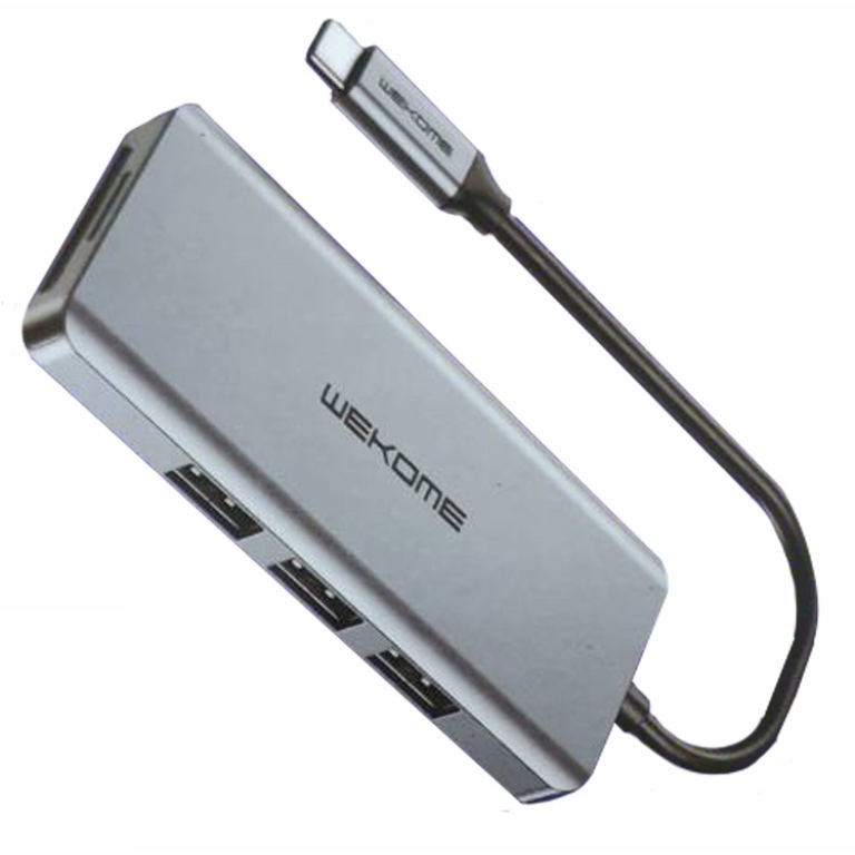 Docking Station USB-C 7 σε 1 με HDMI 4K, USB 3.0, Card Reader & PD Wekome WP-U136
