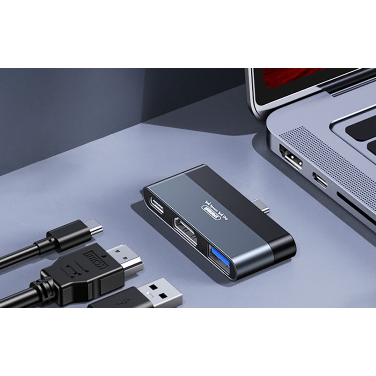 Docking Station USB-C με HDMI 4K, USB 3.0, Ethernet & PD 60W Remax RP-U15 - Image 3
