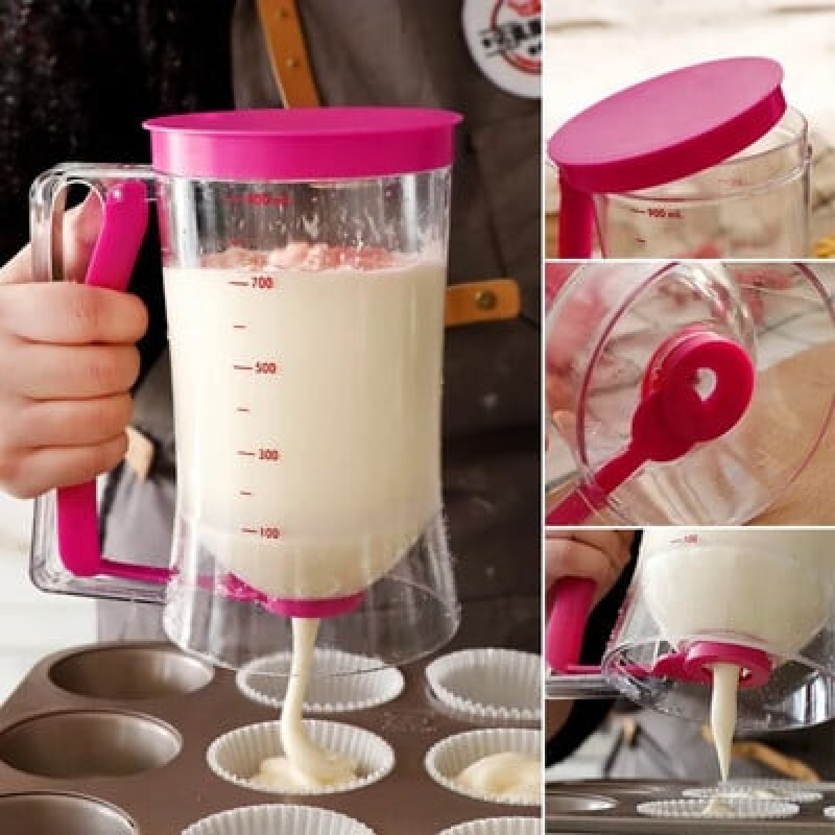 Δοσομετρητής Ζύμης 900ml για Pancakes Muffins Cupcakes - Cake Batter Dispenser - Image 2