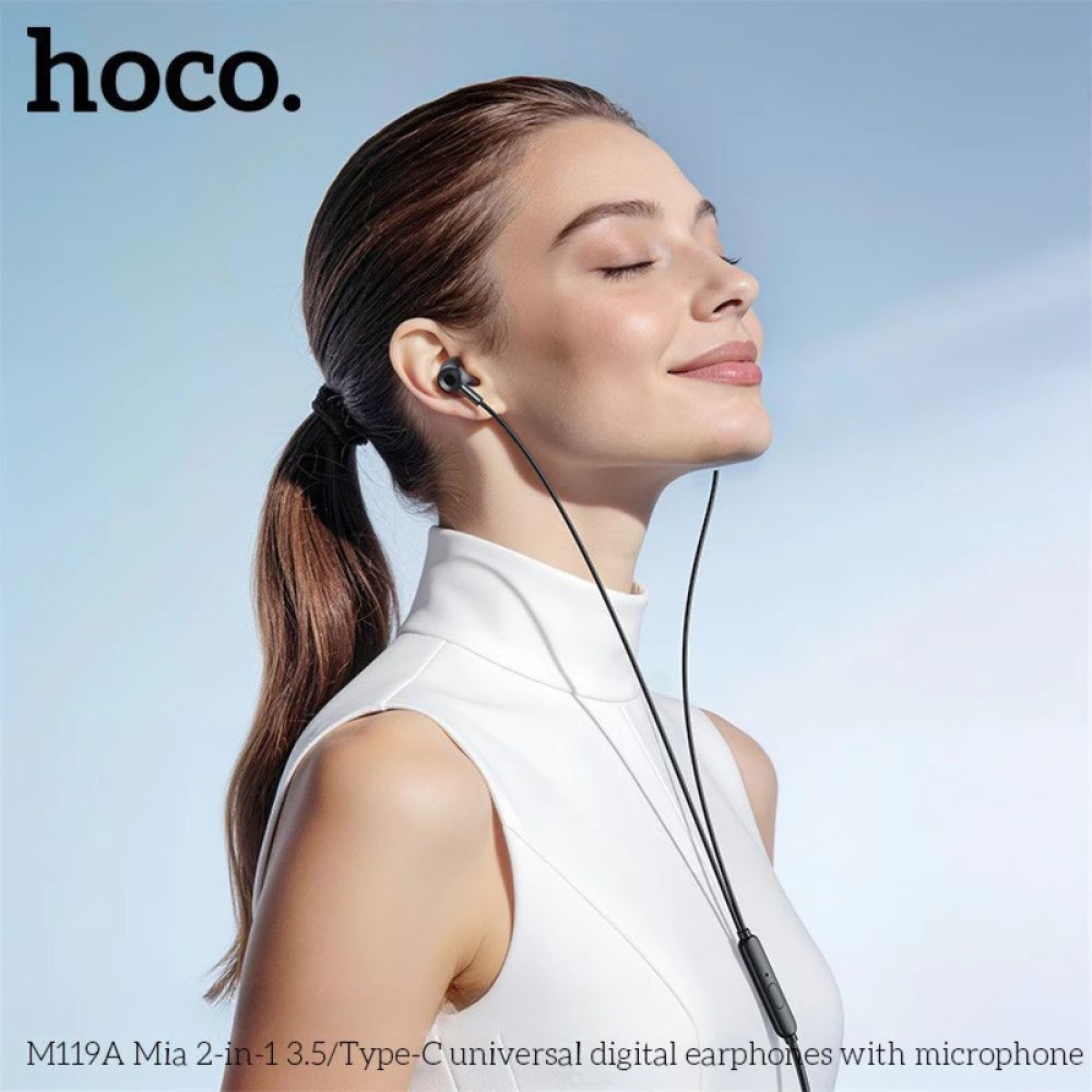 Ενσύρματα Ακουστικά Hoco M119A Type-C & 3.5mm με Μικρόφωνο