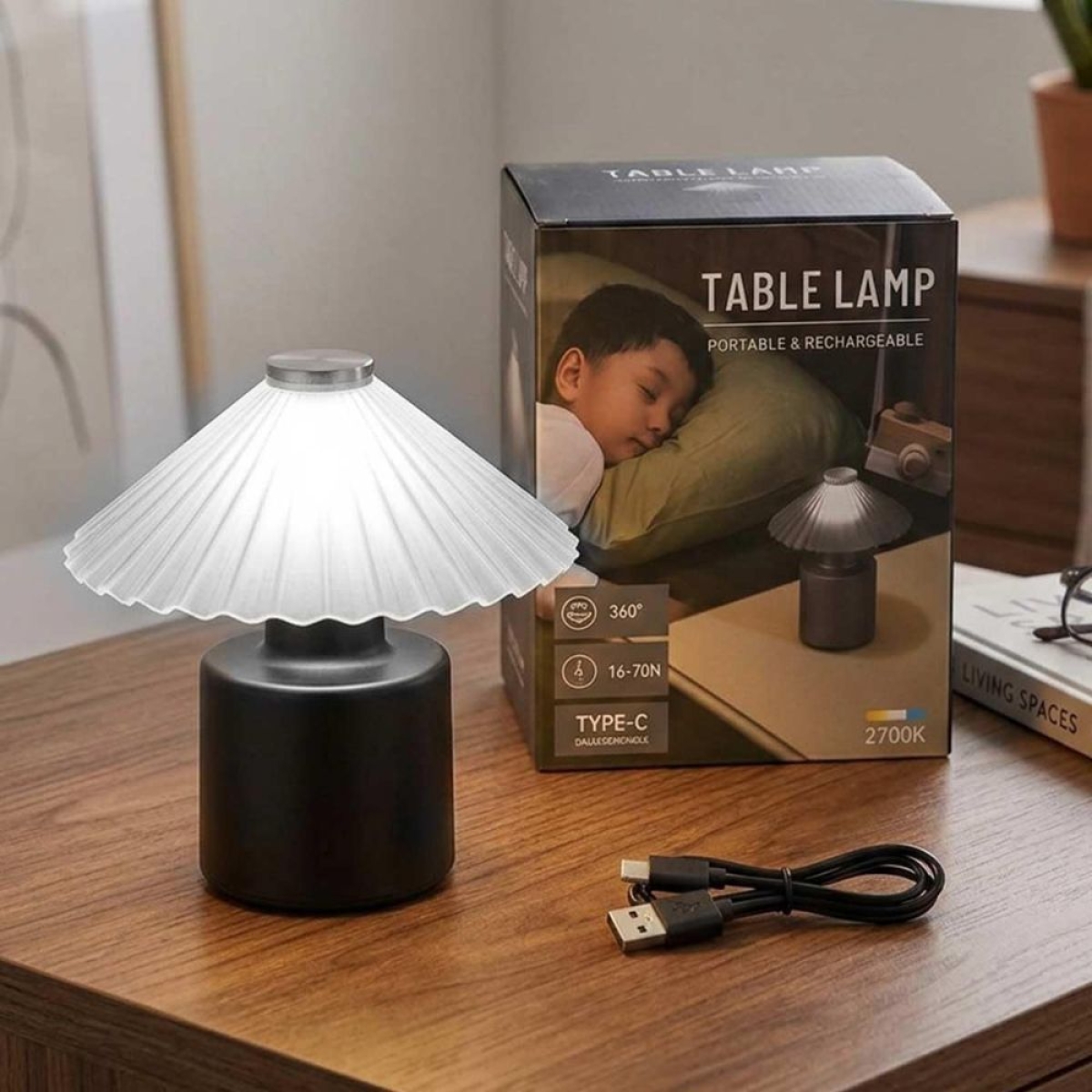 Επαναφορτιζόμενο Επιτραπέζιο Φωτιστικό LED Touch USB
