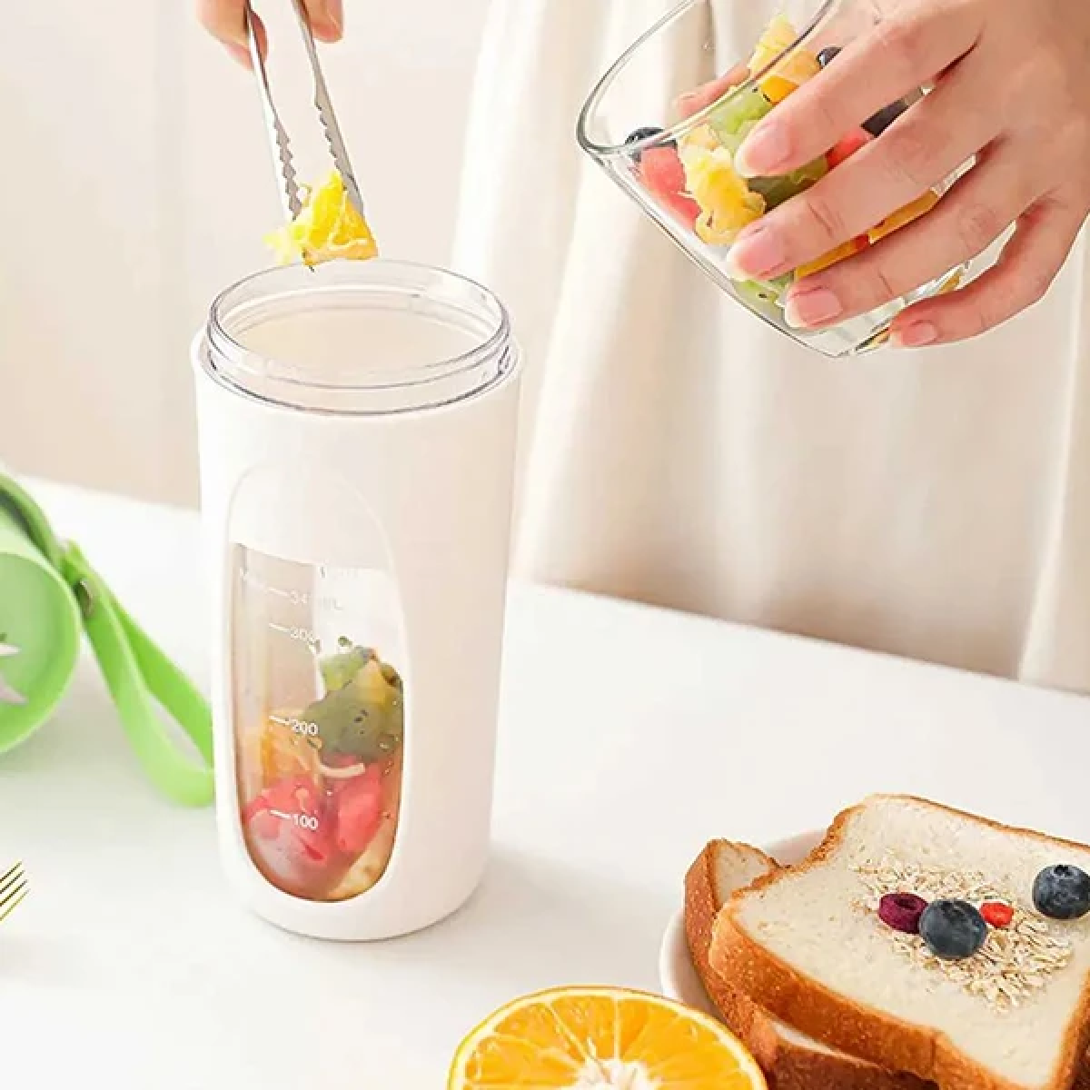 Επαναφορτιζόμενο Φορητό Μπλέντερ Smoothie 340ml με 8 Λεπίδες MDKS-FSV8 - Image 6