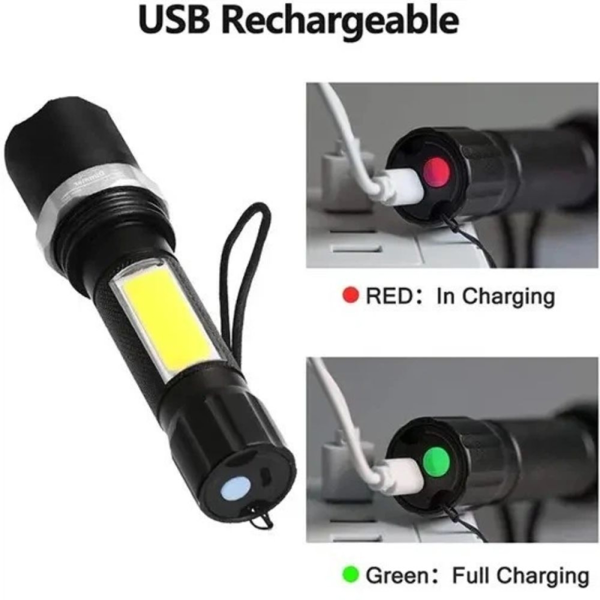 Επαναφορτιζόμενος Φακός LED BL-9626-XPE 500lm USB