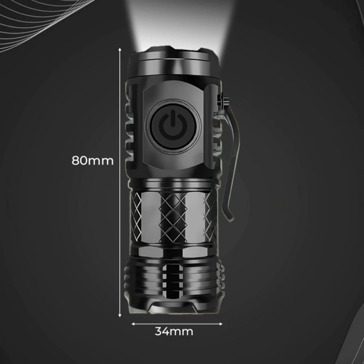 Επαναφορτιζόμενος Mini Φακός LED F-06 5 Λειτουργιών