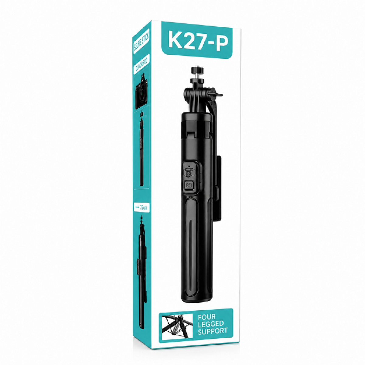 Επαγγελματικό Selfie Stick με Τρίποδο και Bluetooth Remote K27-P - Image 3