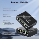 Ethernet Splitter RJ45 1 σε 4 Gigabit 1000Mbps