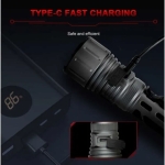 Φακός YM-A70 LED Επαναφορτιζόμενος 1500lm USB με Μπαταρία 21700