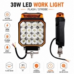 Φανάρι Εργασίας LED 30W 9-50V με Φως Προειδοποίησης W18437-3 - Image 2