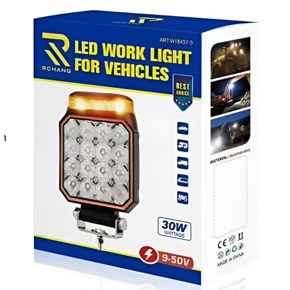 Φανάρι Εργασίας LED 30W 9-50V με Φως Προειδοποίησης W18437-3 - Image 3