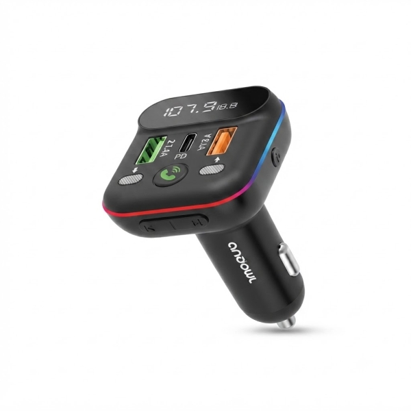 FM Transmitter Αυτοκινήτου Bluetooth 5.3 USB Φορτιστής Andowl Q-C83
