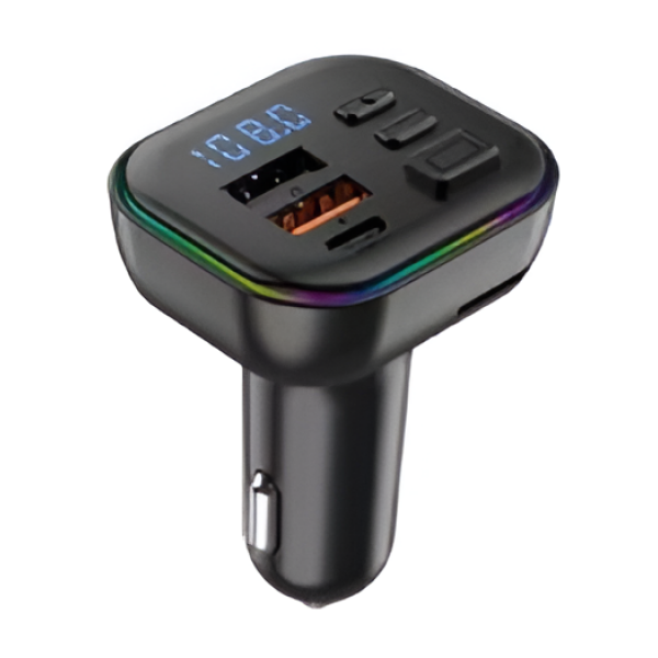 FM Transmitter Αυτοκινήτου Bluetooth με Type-C 20W, USB 3.1A & RGB LED - C38