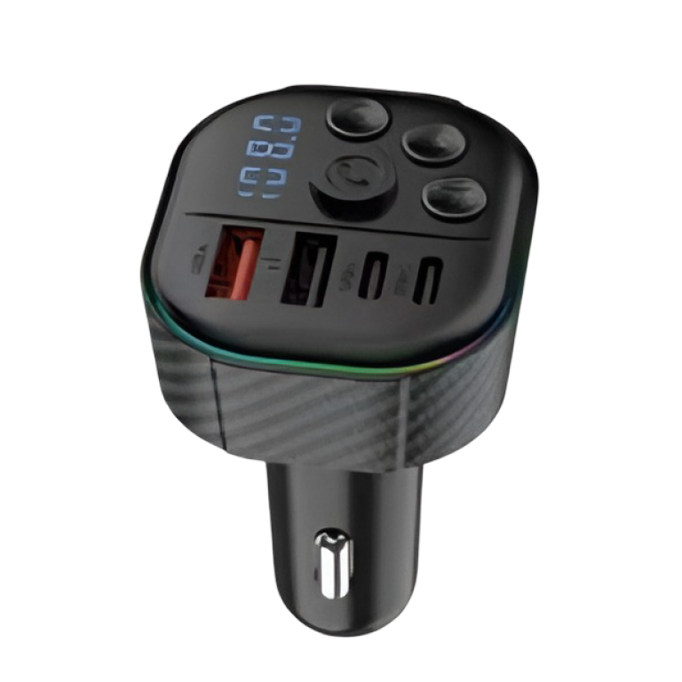 FM Transmitter Αυτοκινήτου Bluetooth με Type-C 20W, USB 3.1A & RGB LED - C47