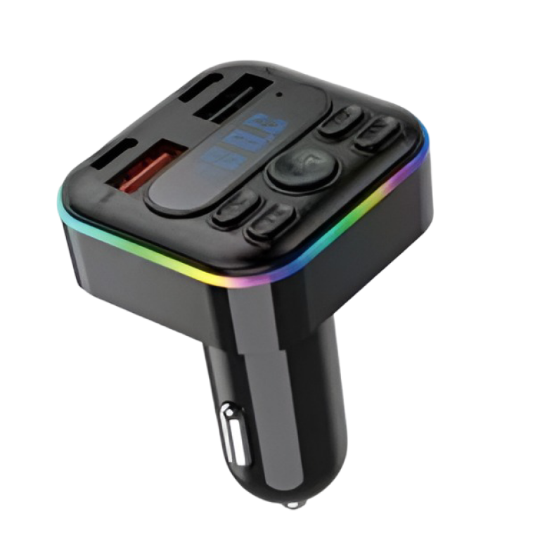 FM Transmitter Αυτοκινήτου Bluetooth με Type-C 20W, USB 3.1A & RGB LED - C50
