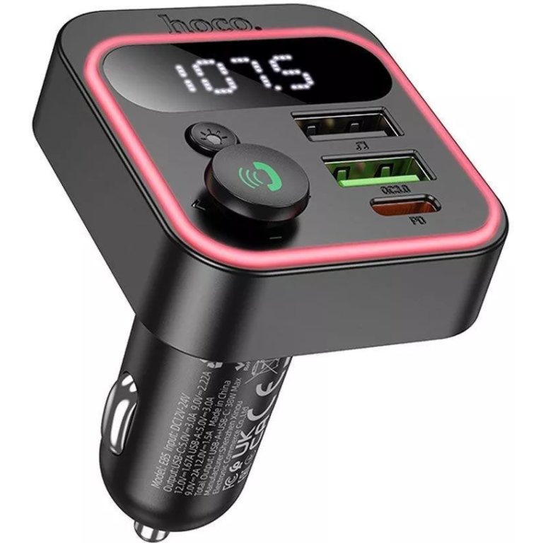 FM Transmitter Αυτοκινήτου Hoco E85 με Bluetooth / USB