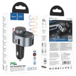FM Transmitter Αυτοκινήτου με δυνατότητα σύνδεσης Bluetooth και USB Γκρί Hoco E72 - Image 6