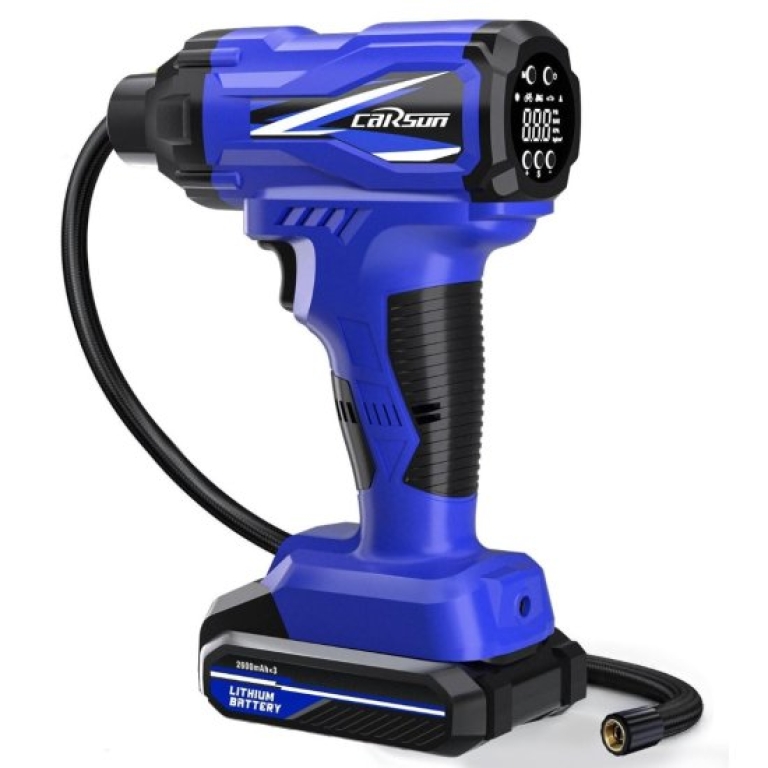 Φορητή Επαναφορτιζόμενη Τρόμπα Αέρα 150PSI με Ψηφιακή Οθόνη Carsun T1811-1S