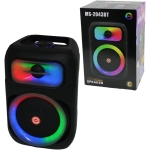 Φορητό Bluetooth Ηχείο 8" 25W με RGB Φωτισμό LED, Μικρόφωνο, USB & Ραδιόφωνο MS-2043BT - Image 2