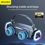 Φορητό Bluetooth Ηχείο Karaoke 60W με 2 Ασύρματα Μικρόφωνα RGB Awei KT28 - Image 2