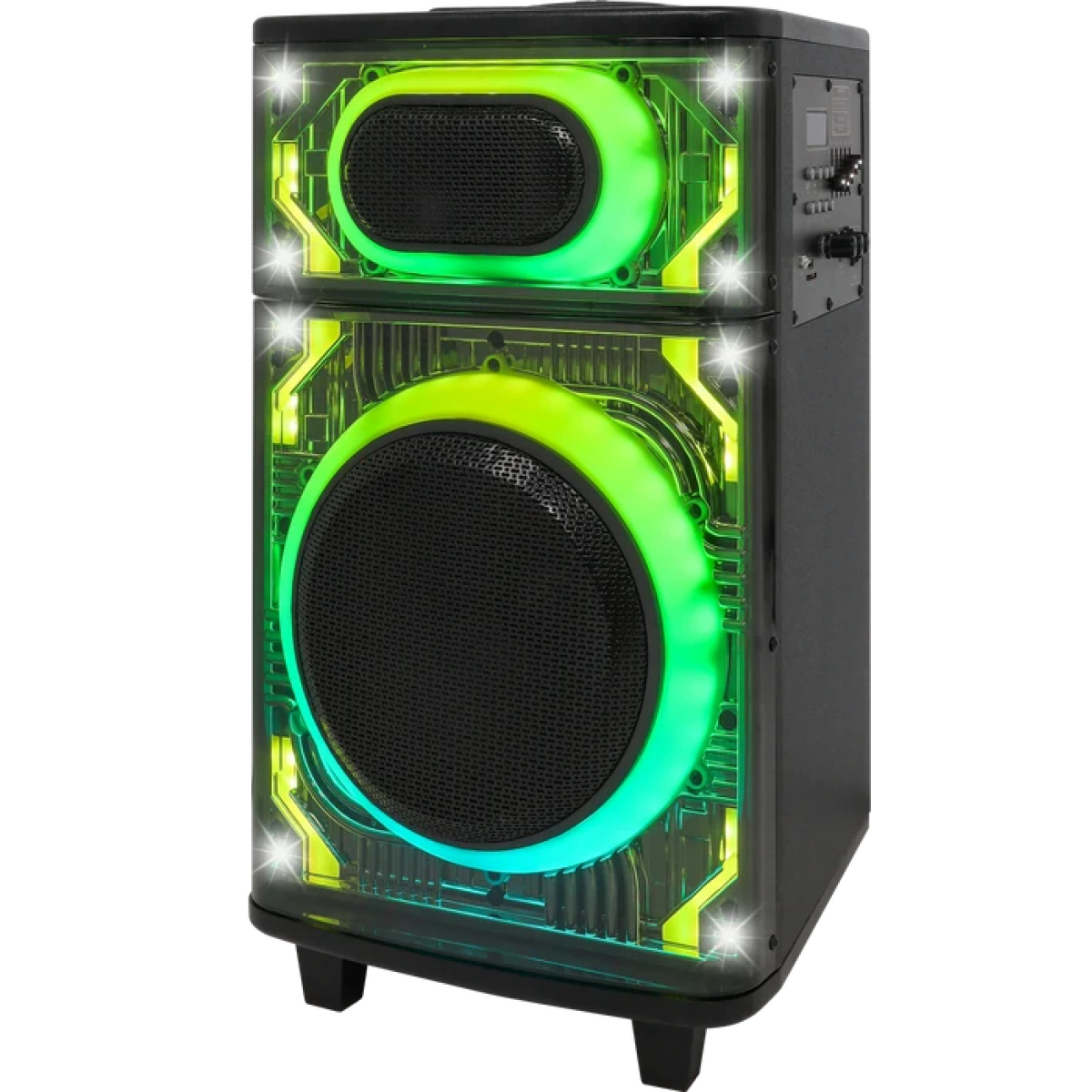 Φορητό Ηχείο 12" με Ασύρματο Μικρόφωνο, Bluetooth και LED Φωτισμό K7-12 - Image 2