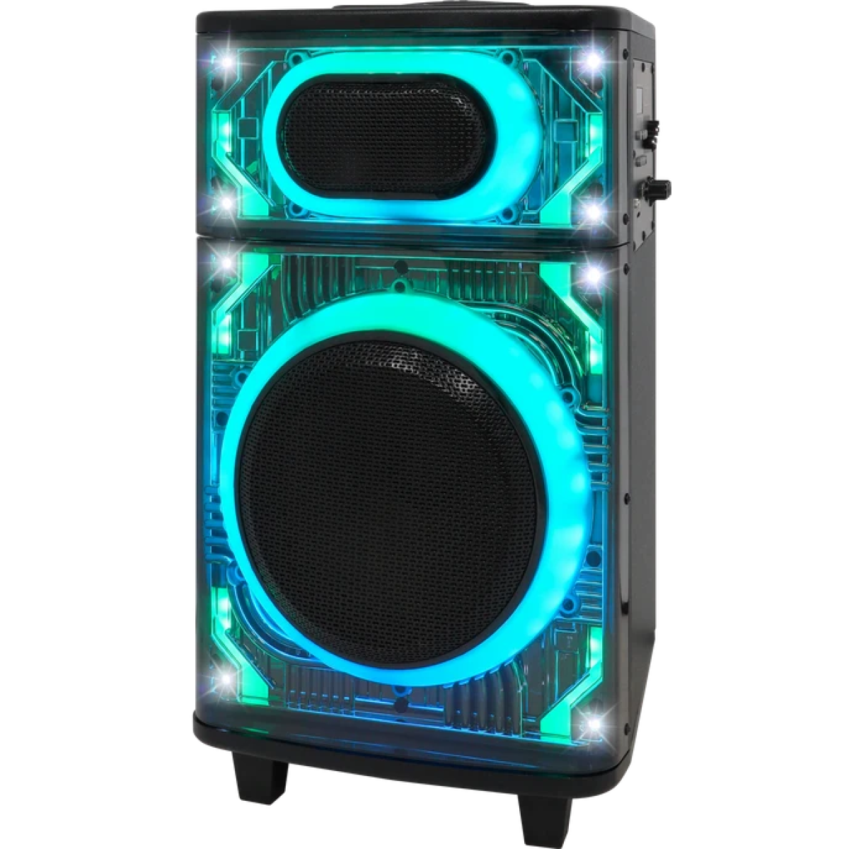 Φορητό Ηχείο 12" με Ασύρματο Μικρόφωνο, Bluetooth και LED Φωτισμό K7-12 - Image 4