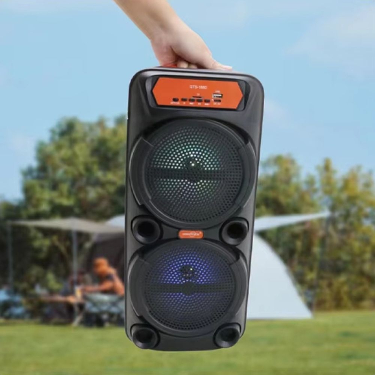 Φορητό Ηχείο Bluetooth GTS-1880 Dual 6.5″ με Μικρόφωνο