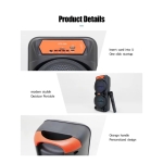Φορητό Ηχείο Bluetooth GTS-1880 Dual 6.5″ με Μικρόφωνο