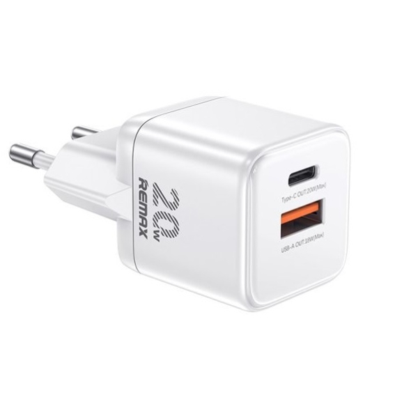 Φορτιστής 20W με USB-C & USB-A Fast Charging REMAX RP-U8