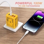 Φορτιστής GaN 120W με 2 USB-C PD και 2 USB-A QC 3.0